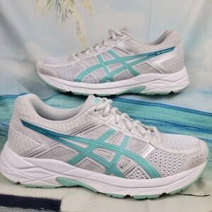 Asics Women's Athletic Shoes in White and Teal